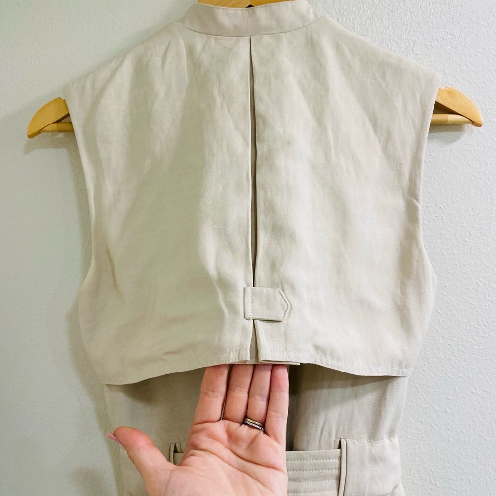 NWOT H&M Light Beige Viscos Trench dress size 4 old money, Capsule wardrobe - Picture 6 of 6